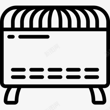 线性加热器图标图标