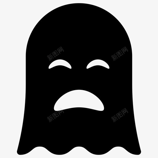 悲伤的鬼魂悲伤的幽灵表情符号图标svg_新图网 https://ixintu.com 图标 幽灵 悲伤 情感 符号 表情 鬼魂