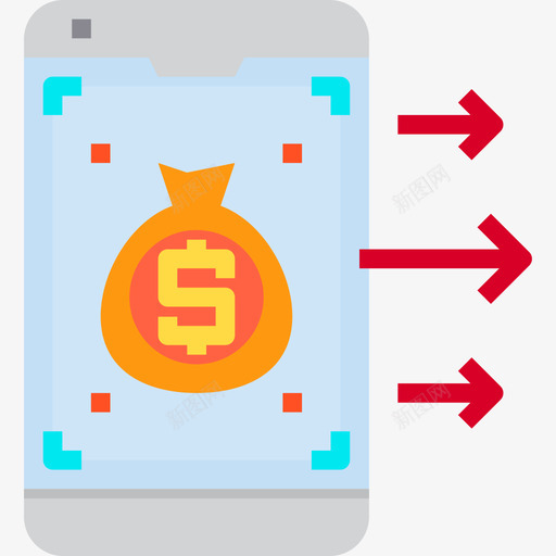 发送金融资金单位图标svg_新图网 https://ixintu.com 单位 发送 资金 金融