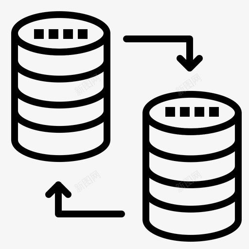 数据库服务器共享图标svg_新图网 https://ixintu.com sql web 共享 存储 托管 数据库 服务器