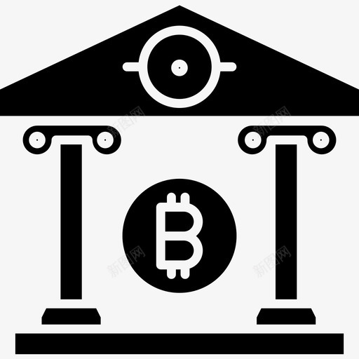 银行比特币加密货币3字形图标svg_新图网 https://ixintu.com 加密 字形 比特 货币 银行