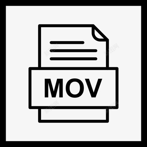 mov文件文件图标文件类型格式svg_新图网 https://ixintu.com 41种文件格式 mov文件文件图标 文件类型 格式