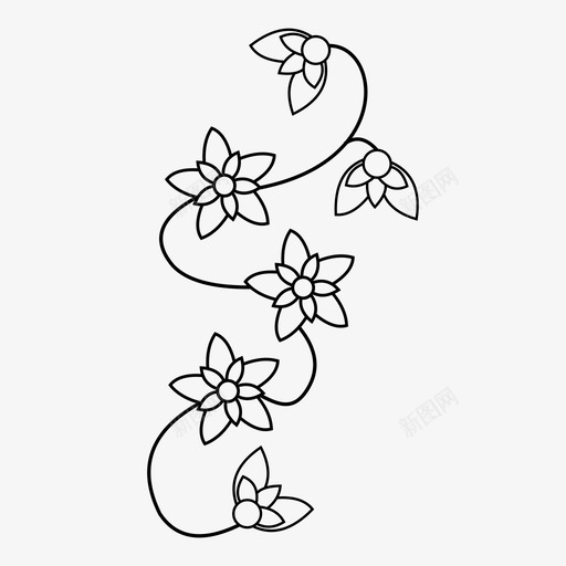 花卉装饰花格图标svg_新图网 https://ixintu.com 花卉设计 花格 装饰