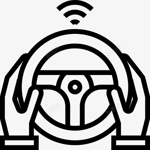 方向盘智能汽车线性图标svg_新图网 https://ixintu.com 方向盘 智能 汽车 线性