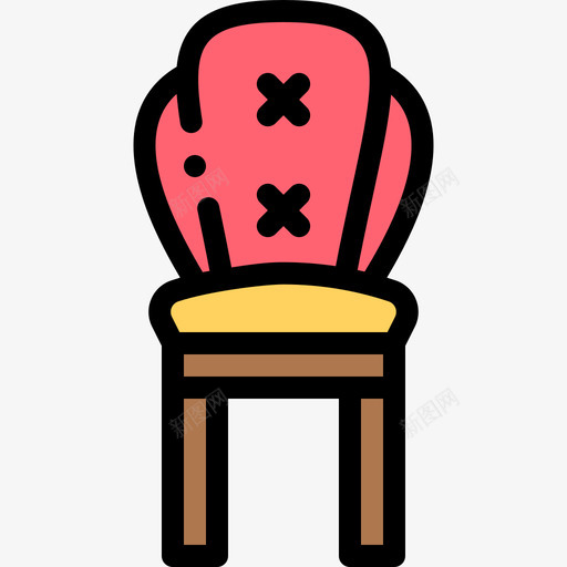 扶手椅家具41线性颜色图标svg_新图网 https://ixintu.com 家具41 扶手椅 线性颜色