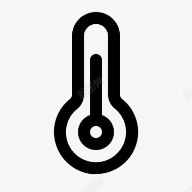 温度计炎热夏季图标图标