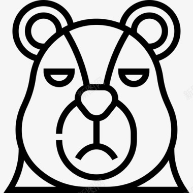 熊动物头直系图标图标