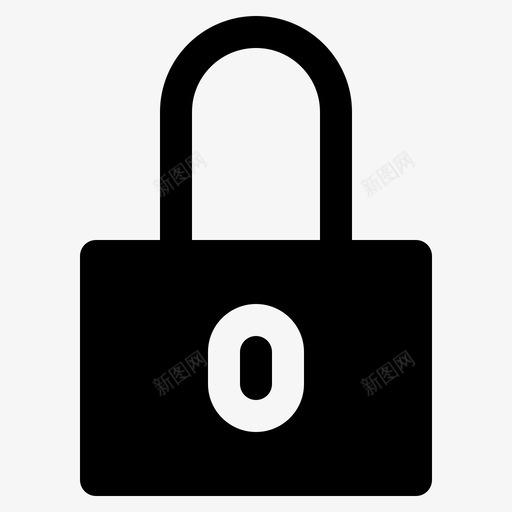 锁定挂锁密码图标svg_新图网 https://ixintu.com 密码 挂锁 用户界面图标包实心版本 锁定