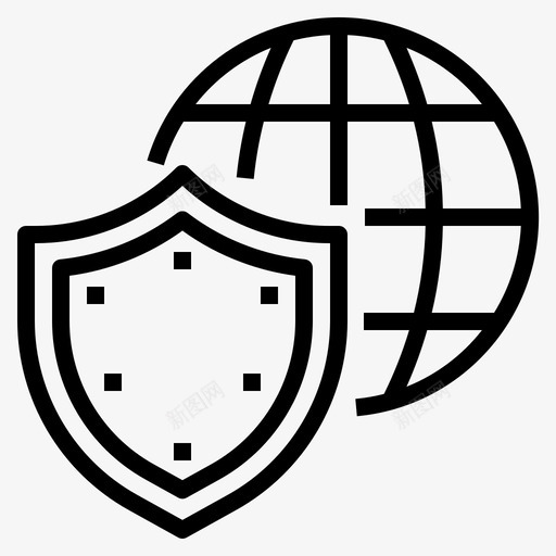 网络安全防御保护图标svg_新图网 https://ixintu.com 保护 概述 网络安全 防御