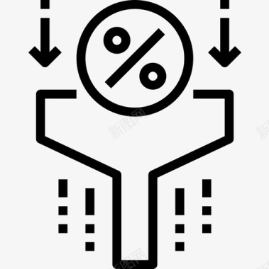 过滤器折扣4线性图标图标