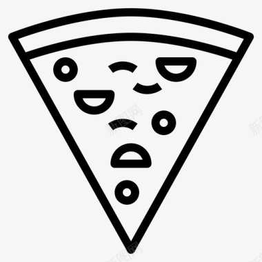 披萨食物139直系图标图标