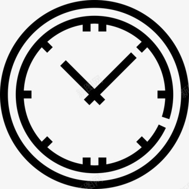 时钟业务要素线性图标图标