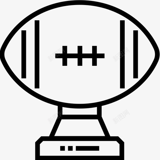 奖杯美式足球7直线型图标svg_新图网 https://ixintu.com 奖杯 直线 线型 美式 足球