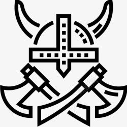 9个头盔图标头盔北欧海盗9直线型图标高清图片