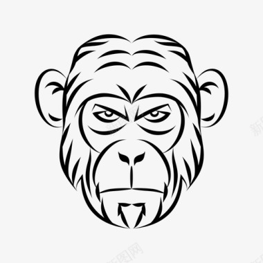 倭黑猩猩吉祥物动物吉祥物草食动物图标图标