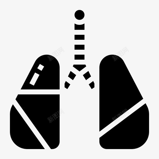 肺癌癌症损害图标svg_新图网 https://ixintu.com 固体 微粒 损害 癌症 空气污染 肺癌