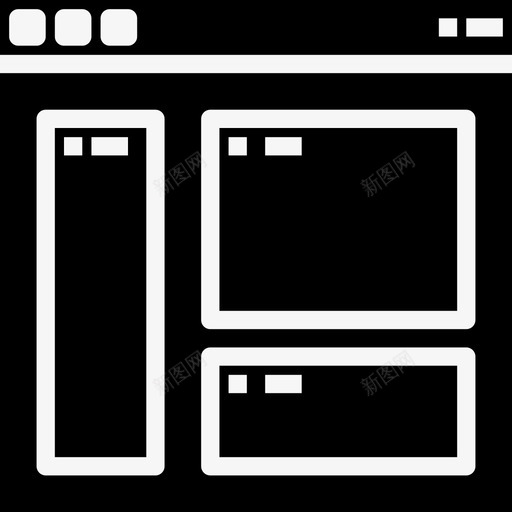 界面浏览器和界面10实心图标svg_新图网 https://ixintu.com 实心 浏览器 界面