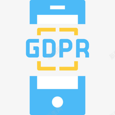 智能手机gdpr26扁平图标图标