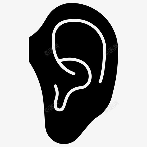 耳朵身体器官身体部位图标svg_新图网 https://ixintu.com 听觉 耳朵 表情符号矢量图标 身体器官 身体部位