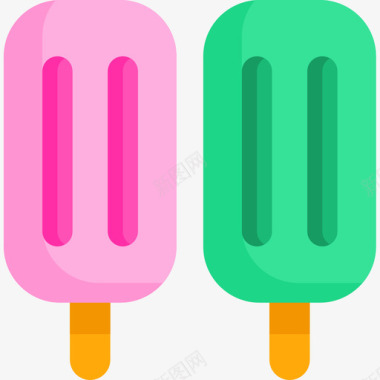 冰棒糖果和糖果13扁平图标图标