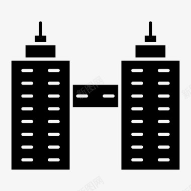 建筑城市办公室图标图标