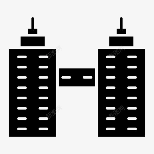 建筑城市办公室图标svg_新图网 https://ixintu.com 元素 办公室 城市 塔楼 建筑