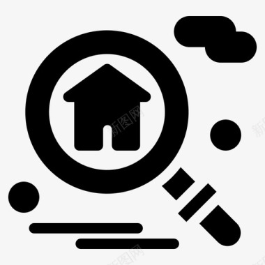 住宅房地产搜索图标图标