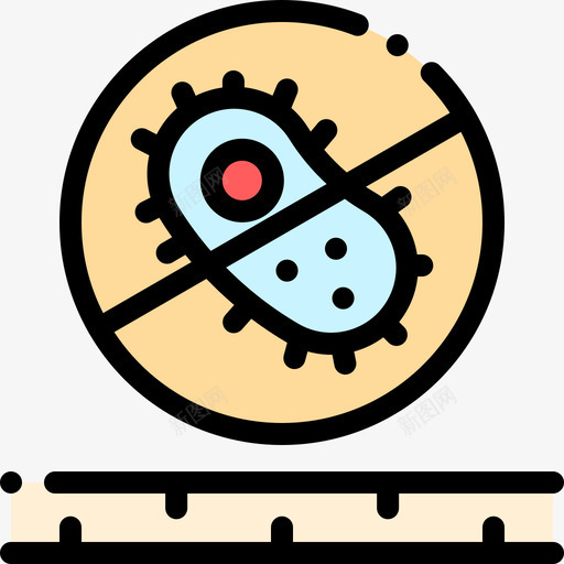细菌织物特征6线状颜色图标svg_新图网 https://ixintu.com 线状颜色 细菌 织物特征6
