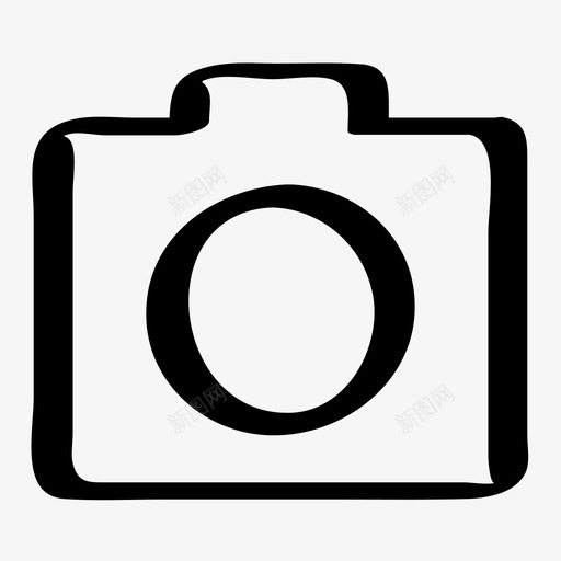 相机手绘照片图标svg_新图网 https://ixintu.com 基本 快照 手绘 照片 相机