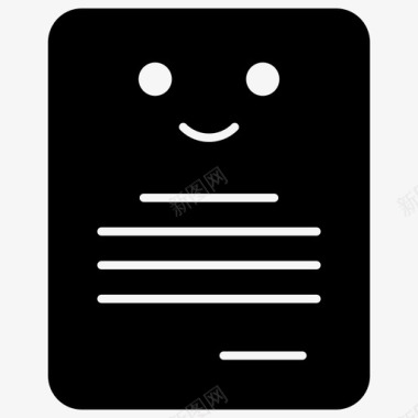 纸面笑脸表情符号情感图标图标