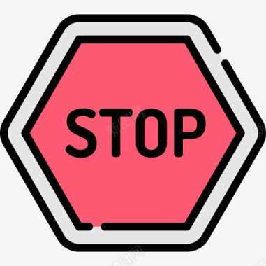 停止信号禁止5线颜色图标图标