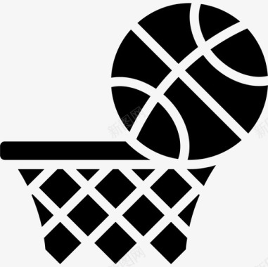 篮球运动77字形图标图标