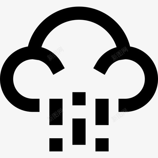 下雨天气171线性图标svg_新图网 https://ixintu.com 下雨 天气171 线性