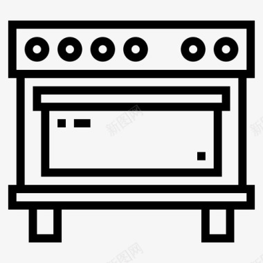 烤箱家具111线性图标图标