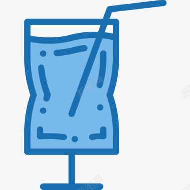 果汁饮料和饮料4蓝色图标图标