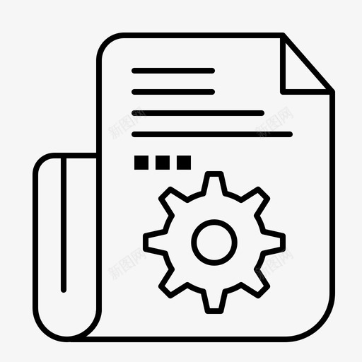 文档文件夹设置图标svg_新图网 https://ixintu.com 工具 数据管理 文件夹 文档 设置