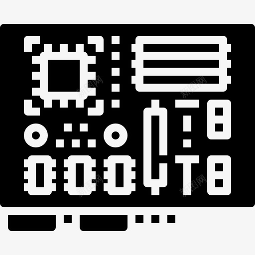 主板计算机31填充图标svg_新图网 https://ixintu.com 主板 填充 计算机31