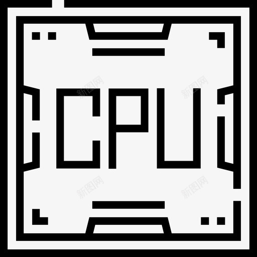 Cpu硬件27线性图标svg_新图网 https://ixintu.com Cpu 硬件 线性