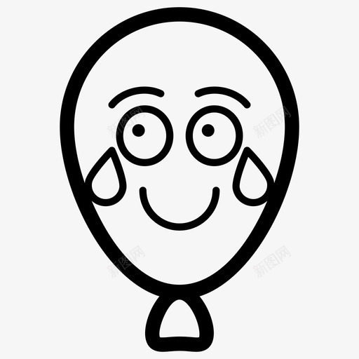 欢乐气球气球脸表情符号图标svg_新图网 https://ixintu.com 向量 图标 情感 欢乐 气球 符号 表情