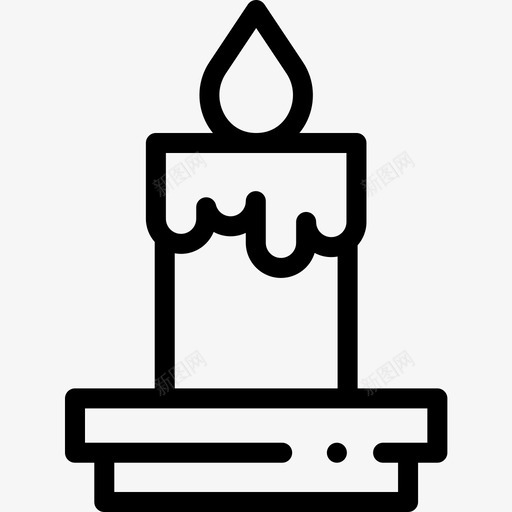 蜡烛睡觉时间9直线型图标svg_新图网 https://ixintu.com 直线型 睡觉时间9 蜡烛