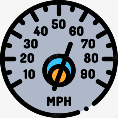车速表车速表时间10线性颜色图标图标