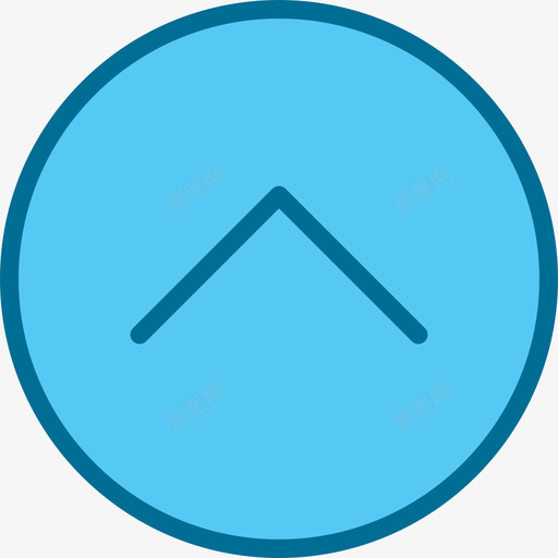 上箭头essential12蓝色图标svg_新图网 https://ixintu.com essential12 上箭头 蓝色