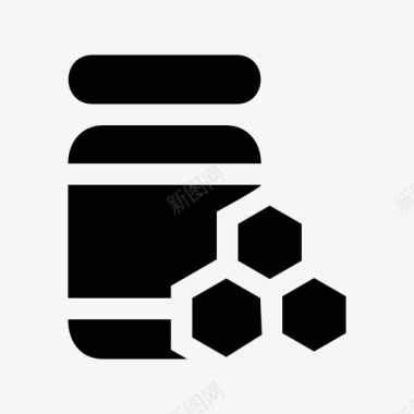 蜂蜜蜜蜂瓶子图标图标