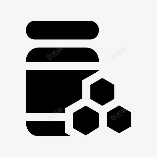 蜂蜜蜜蜂瓶子图标svg_新图网 https://ixintu.com 瓶子 甜味 罐子 营养 蜂蜜 蜜蜂