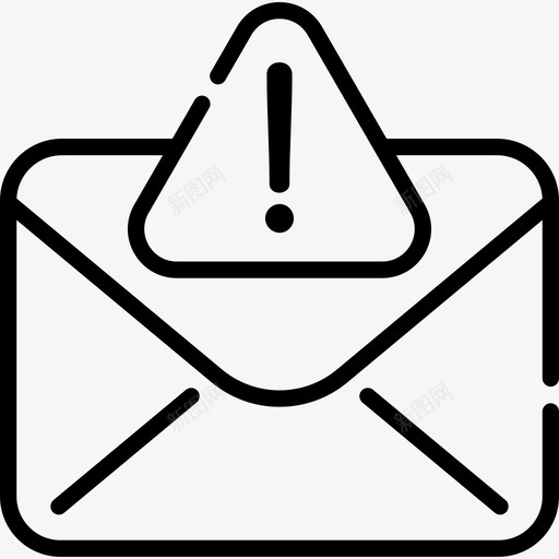 警告电子邮件23直拨图标svg_新图网 https://ixintu.com 电子邮件 直拨 警告