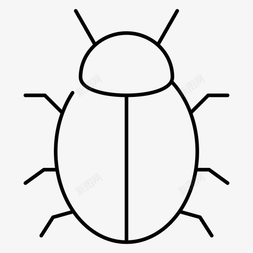 虫黑客昆虫图标svg_新图网 https://ixintu.com 恶意软件 昆虫 病毒 虫 黑客 黑客线图标
