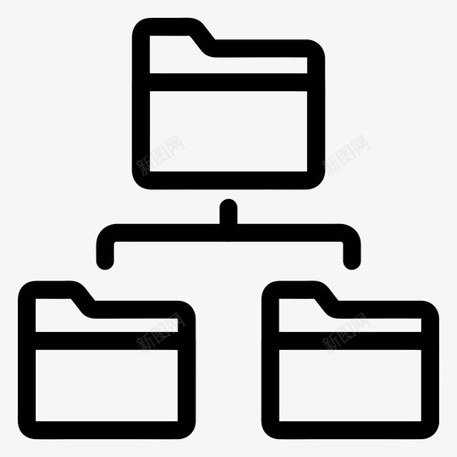 子文件夹类别文件图标svg_新图网 https://ixintu.com 子文件夹 存储 层次结构 文件 类别