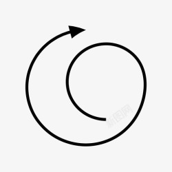 圆弓建筑物箭头圆方向图标高清图片