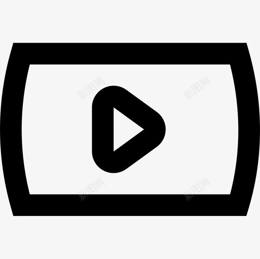 Youtube社交媒体102线性图标svg_新图网 https://ixintu.com Youtube 社交媒体102 线性