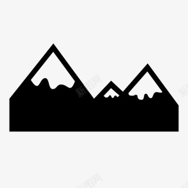 高山攀岩自然图标图标